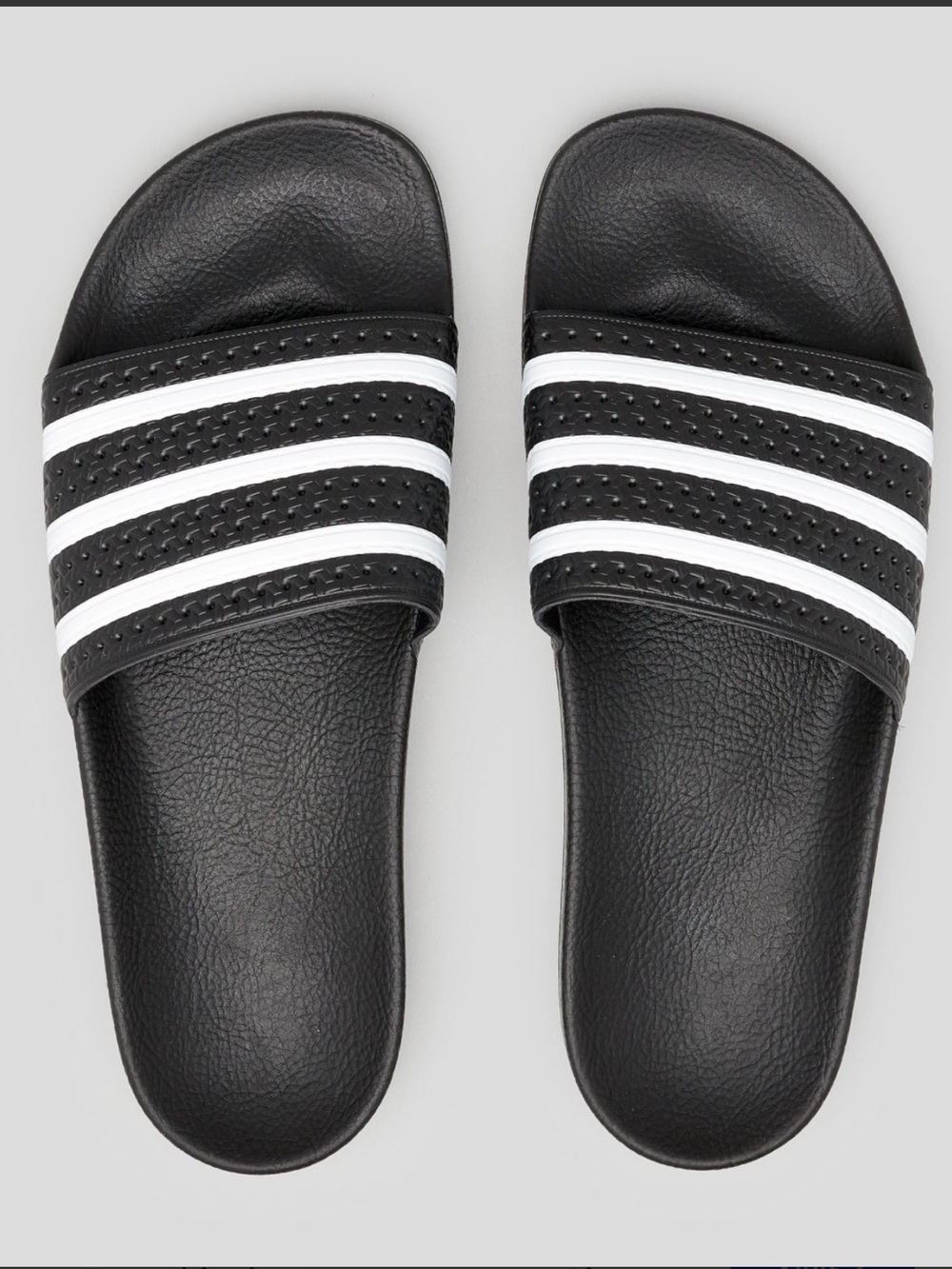 adidas Black and White Women's Slide Sandals